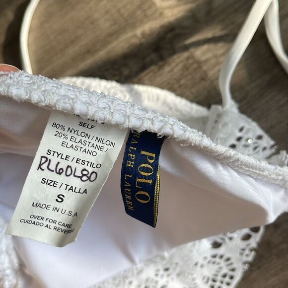 Ralph Lauren New White Lace Bikini Small - Picture 4 of 6